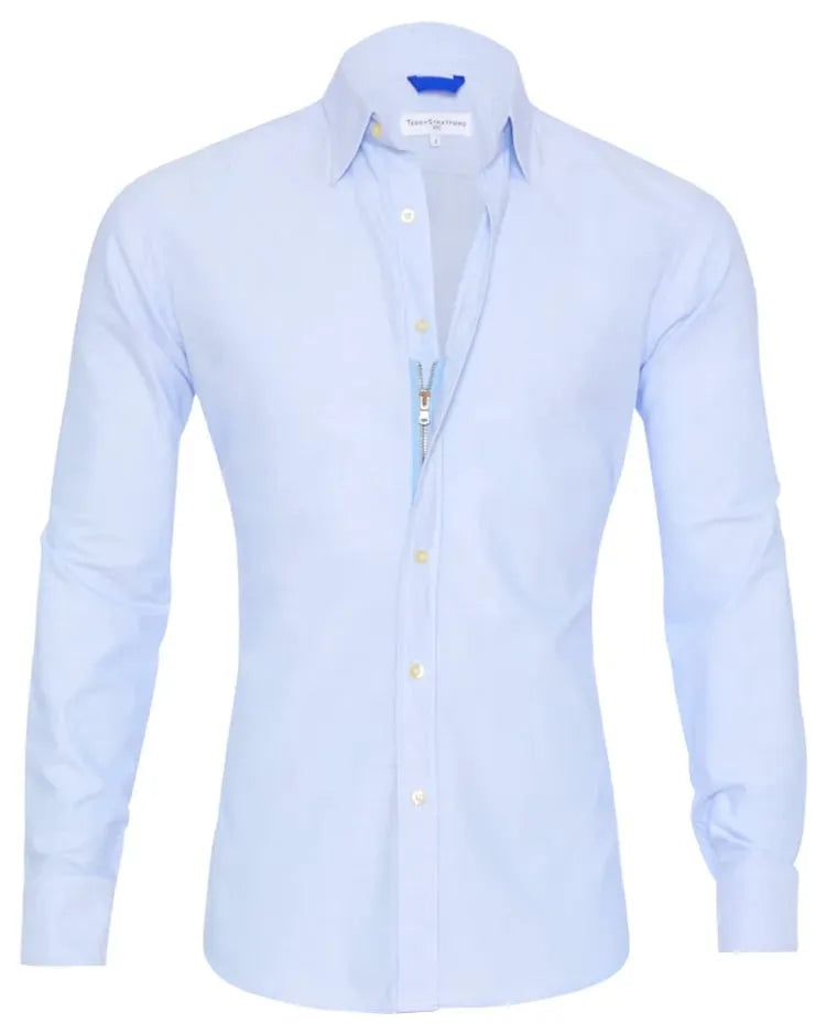 Camicia Classica Da Uomo A Maniche Lunghe Con Bottoni, immagine 3