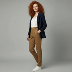 Pantaloni Eleganti Da Donna A Vita Alta Con Gamba Dritta, immagine 2