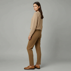 Pantaloni Eleganti Da Donna A Vita Alta Con Gamba Dritta, immagine 4