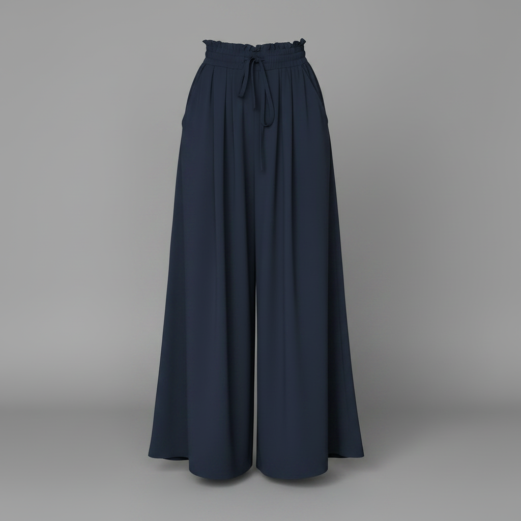 Pantaloni Eleganti Da Donna A Gamba Larga Con Vita Alta, immagine 6