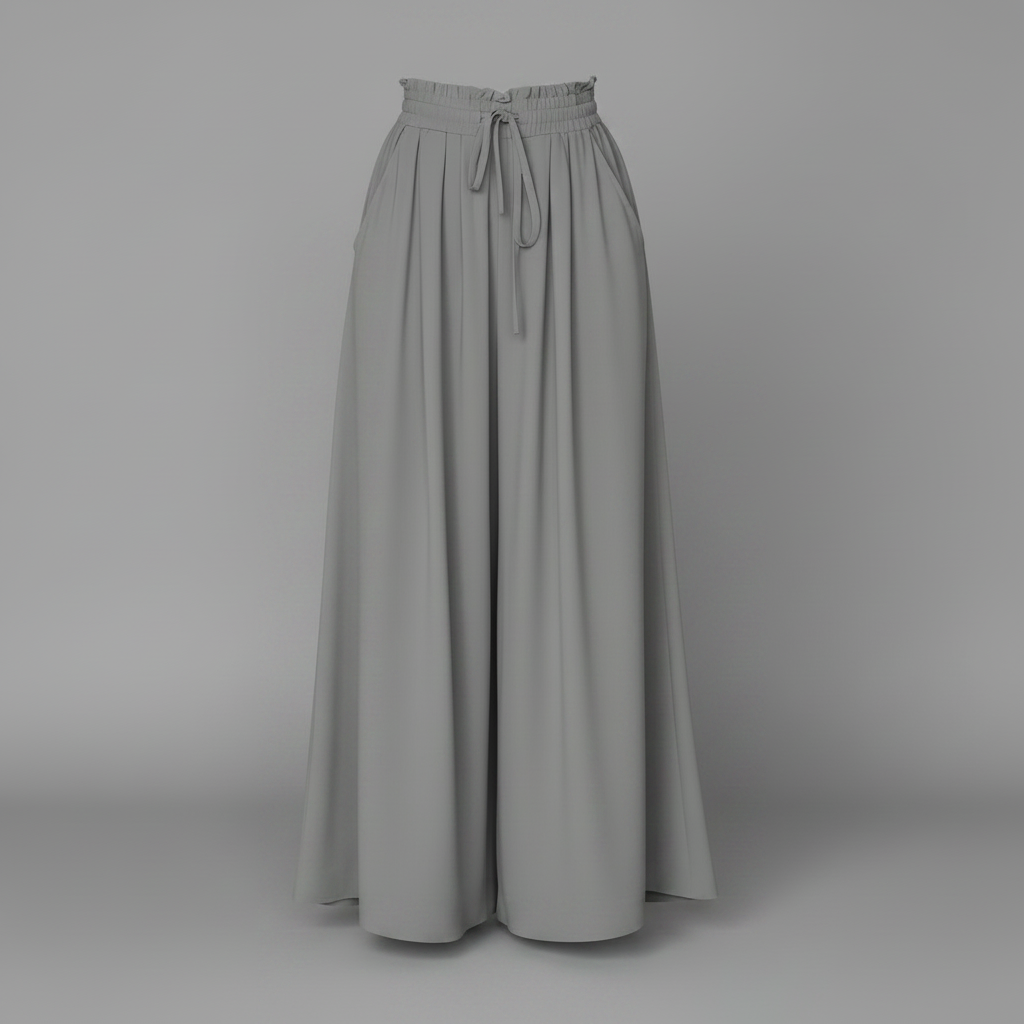 Pantaloni Eleganti Da Donna A Gamba Larga Con Vita Alta, immagine 7