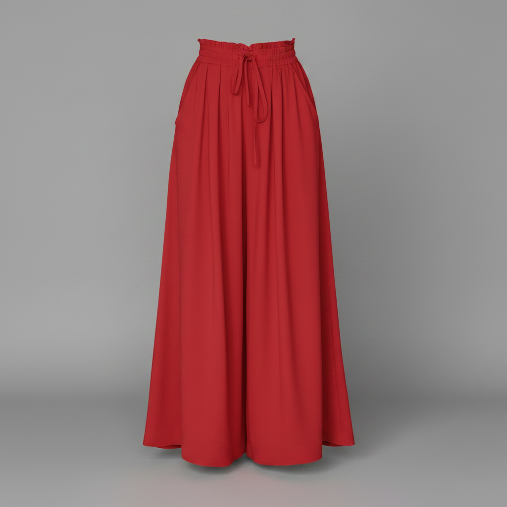 Pantaloni Eleganti Da Donna A Gamba Larga Con Vita Alta, immagine 10