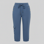 Pantaloni Cargo Casual Da Donna Con Coulisse E Tasche, immagine 6
