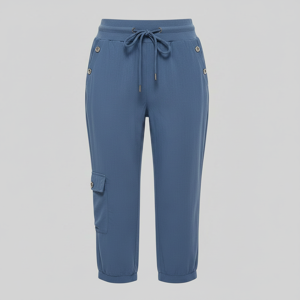 Pantaloni Cargo Casual Da Donna Con Coulisse E Tasche, immagine 6