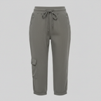 Pantaloni Cargo Casual Da Donna Con Coulisse E Tasche, immagine 8