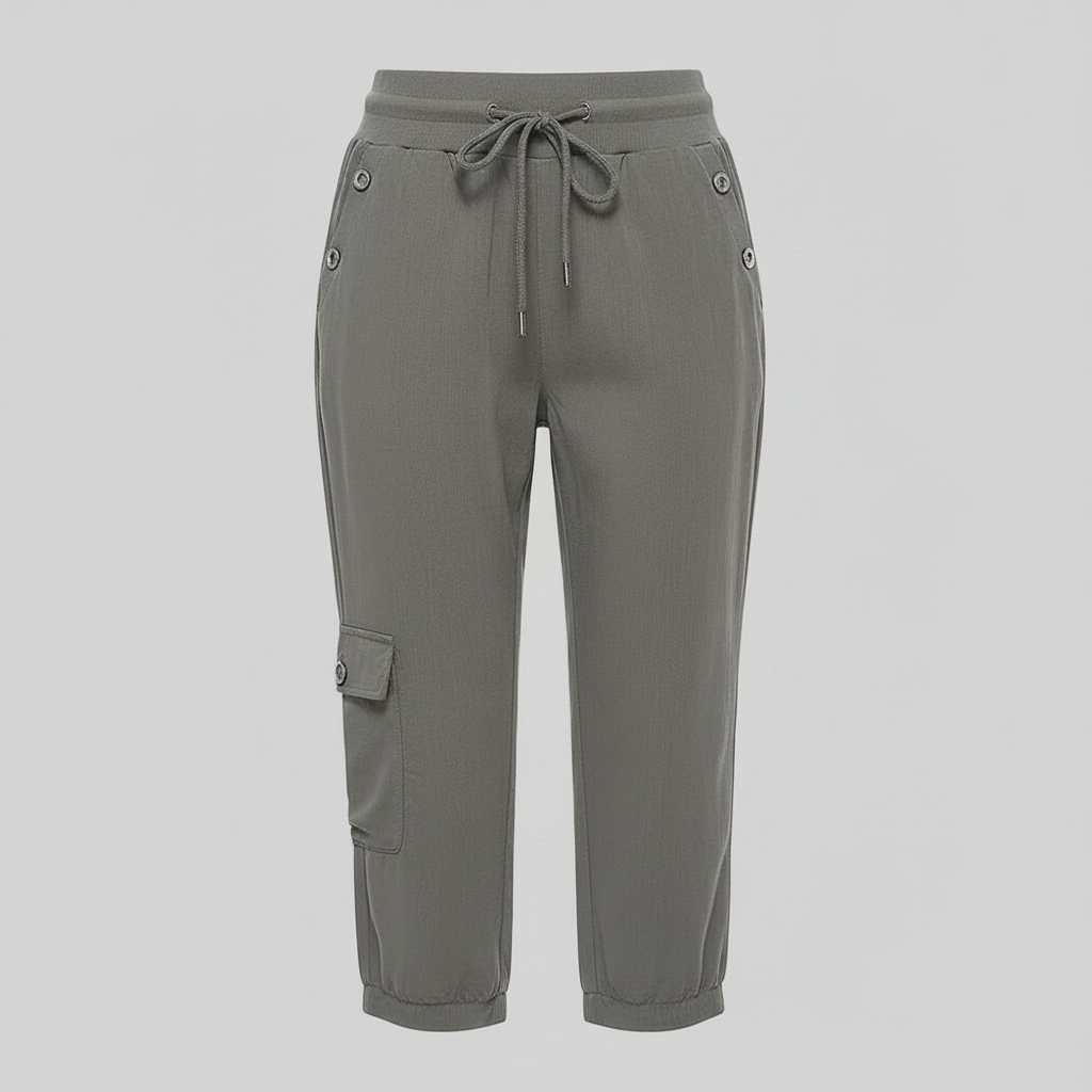 Pantaloni Cargo Casual Da Donna Con Coulisse E Tasche, immagine 8