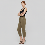 Pantaloni Cargo Casual Da Donna Con Coulisse E Tasche, immagine 2