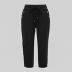 Pantaloni Cargo Casual Da Donna Con Coulisse E Tasche, immagine 5