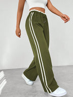Pantaloni Jogger Da Donna A Vita Alta Con Gamba Larga, immagine 2