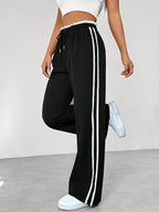 Pantaloni Jogger Da Donna A Vita Alta Con Gamba Larga, immagine 4