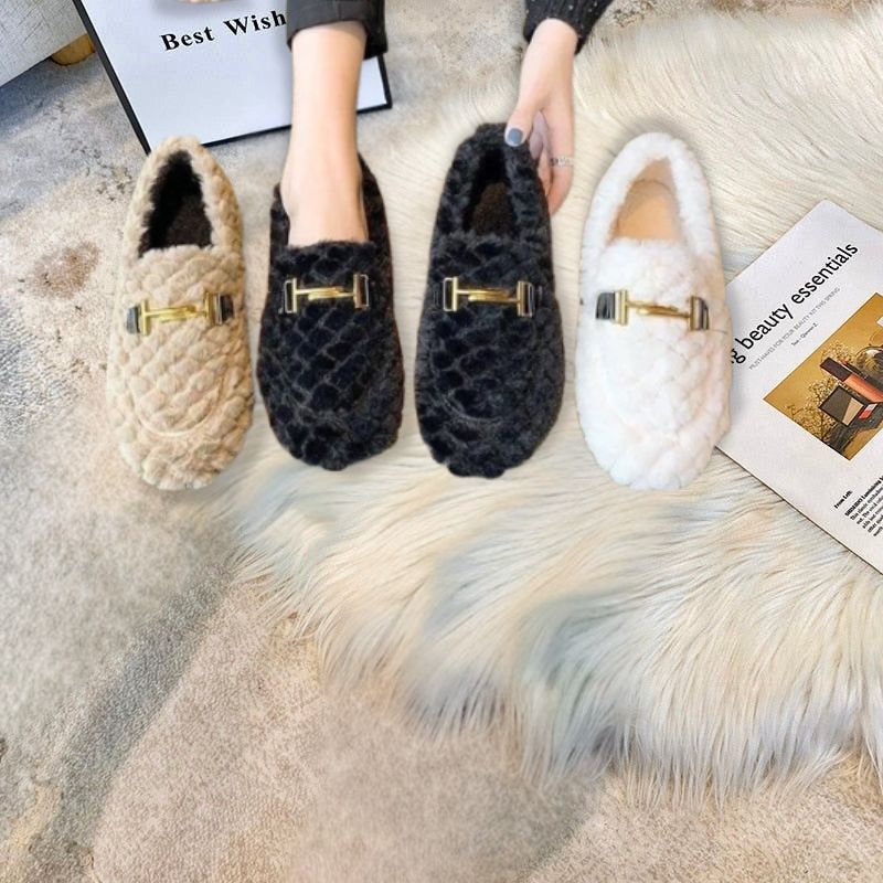 Cozy Lambswool Fur — Mocassini Da Donna, immagine 1