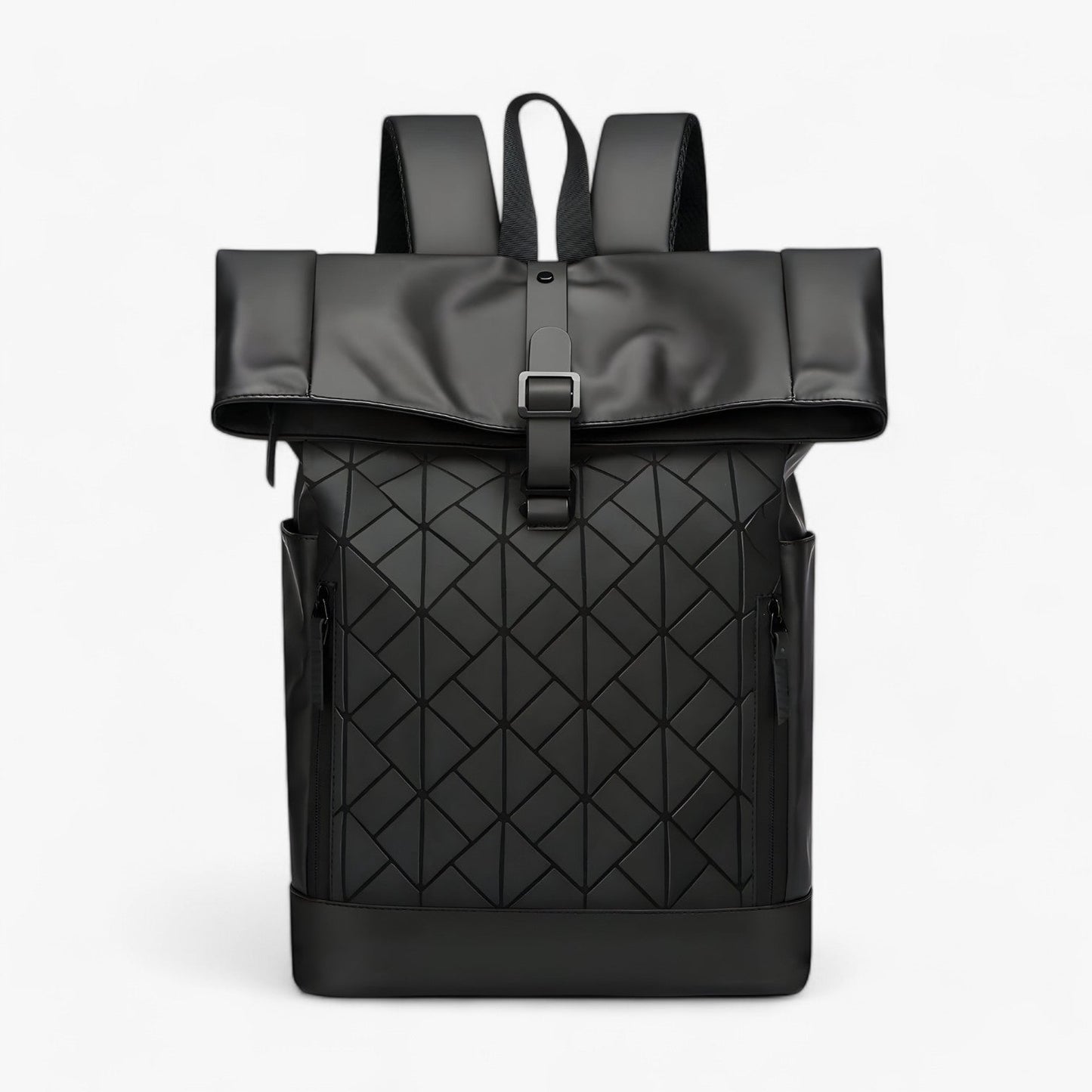 Zaino Nero Roll Top Porta Laptop Uomo — Lavoro, immagine 1