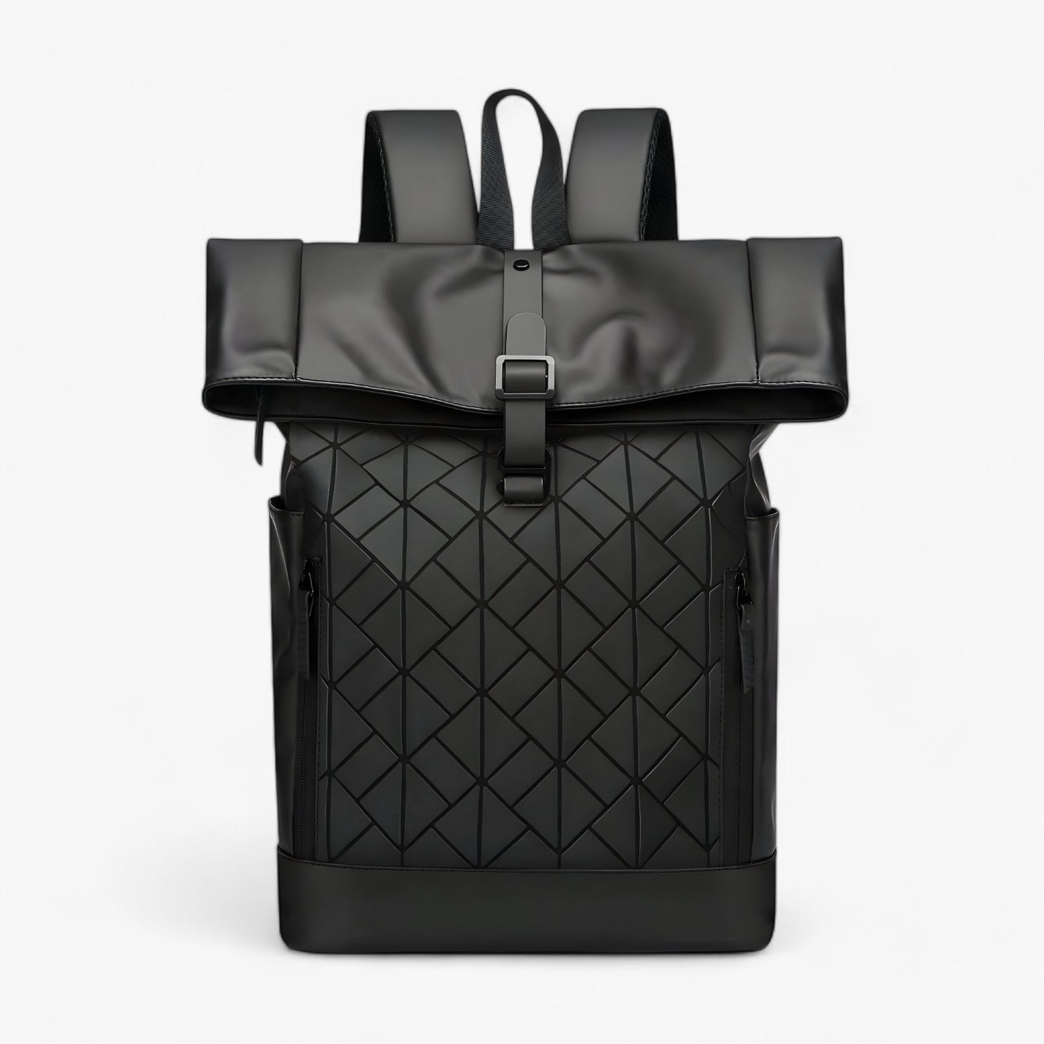 Zaino Nero Roll Top Porta Laptop Uomo — Lavoro, immagine 1