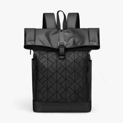 Zaino Nero Roll Top Porta Laptop Uomo — Lavoro, immagine 1