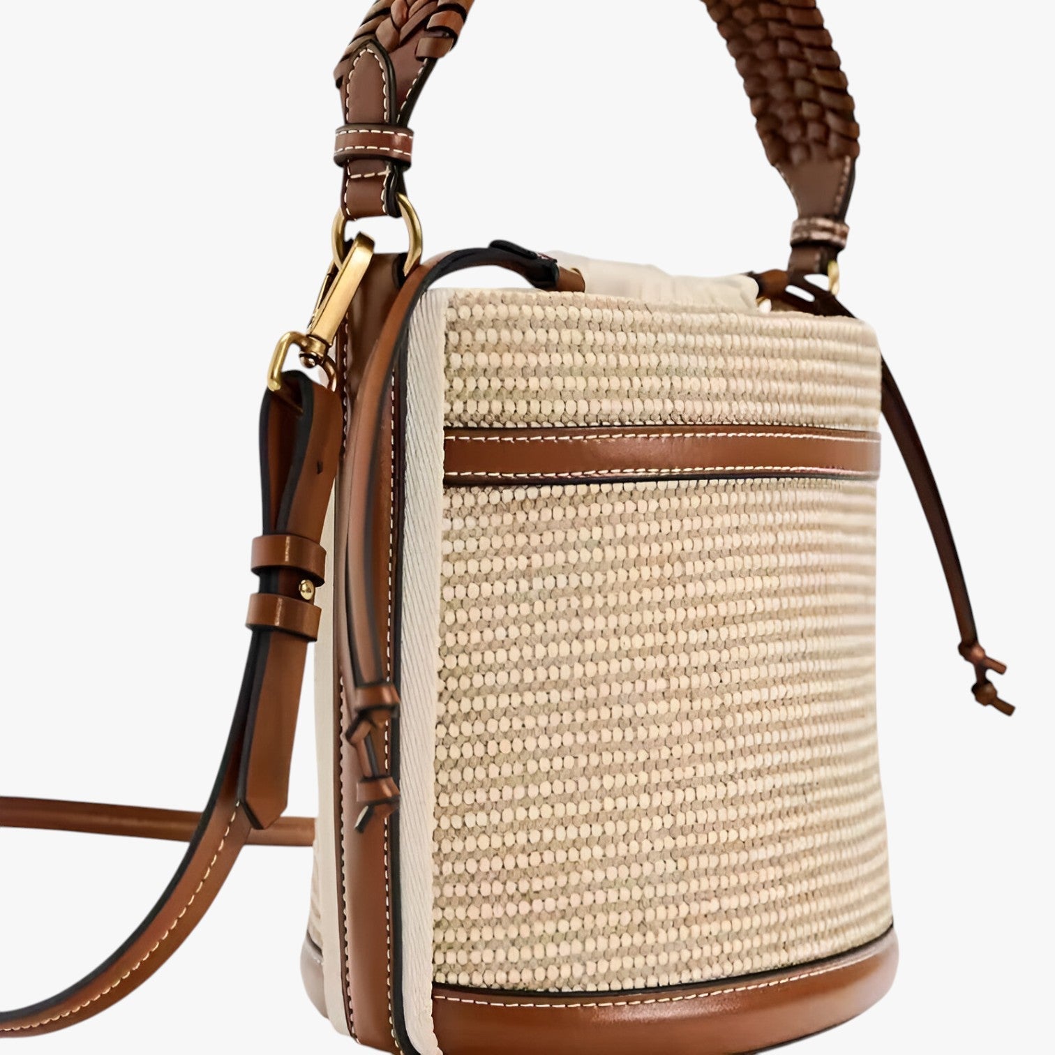 Borsa A Tracolla In Paglia Marrone Donna — Capri, immagine 4