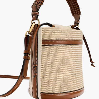 Borsa A Tracolla In Paglia Marrone Donna — Capri, immagine 4