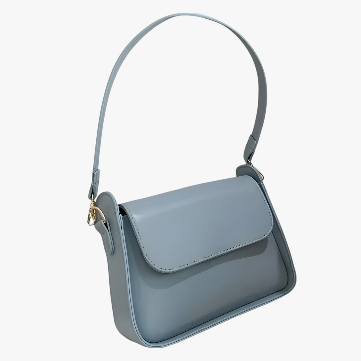 Borsa A Tracolla Multicolore Compatta Donna — Celeste, immagine 3