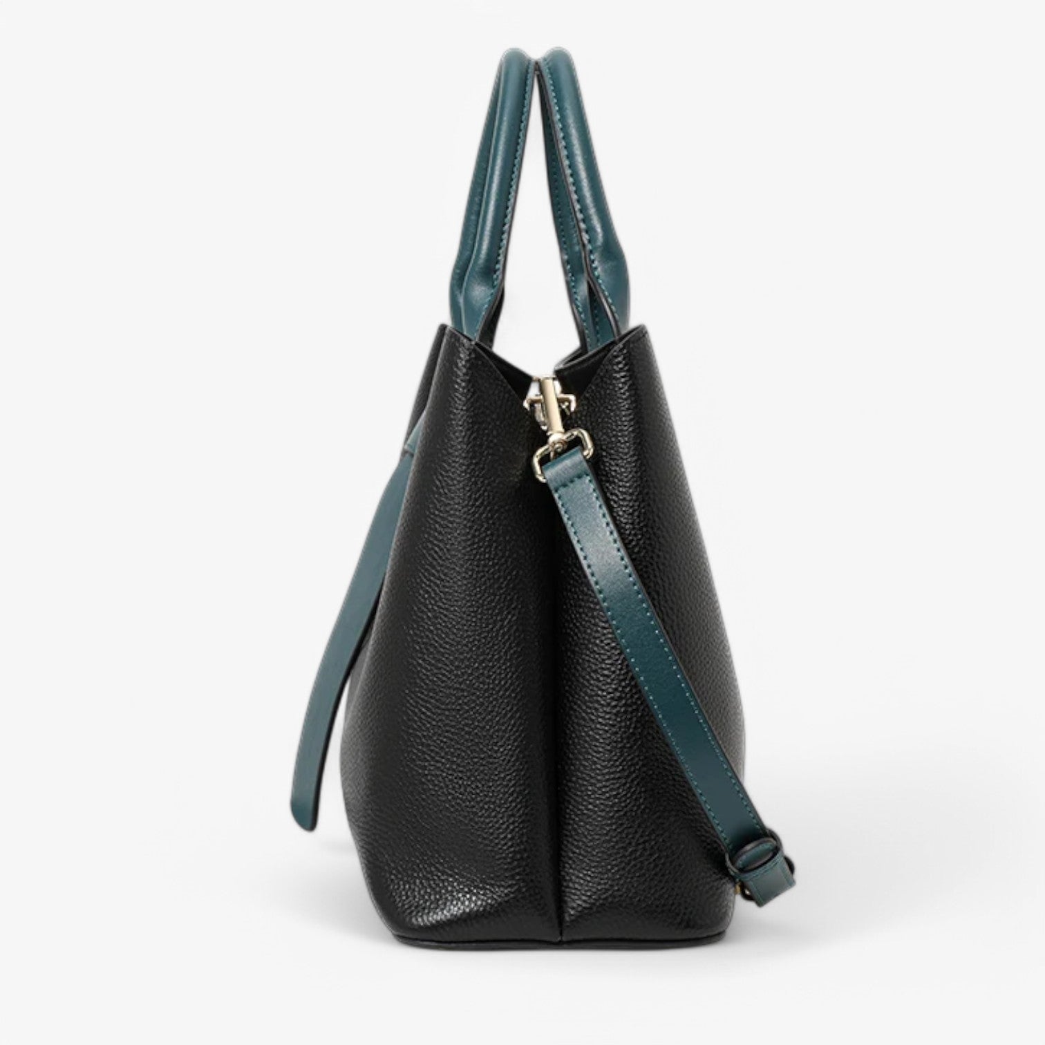 Borsa Tote Nera Bicolore Donna — Bellagio, immagine 4