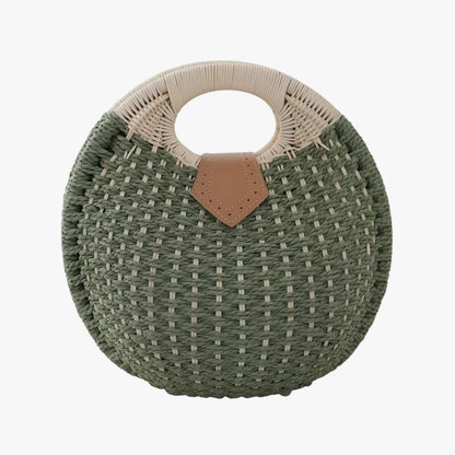 Borsa A Mano Gialla Intrecciata Donna — Sorrento, immagine 3