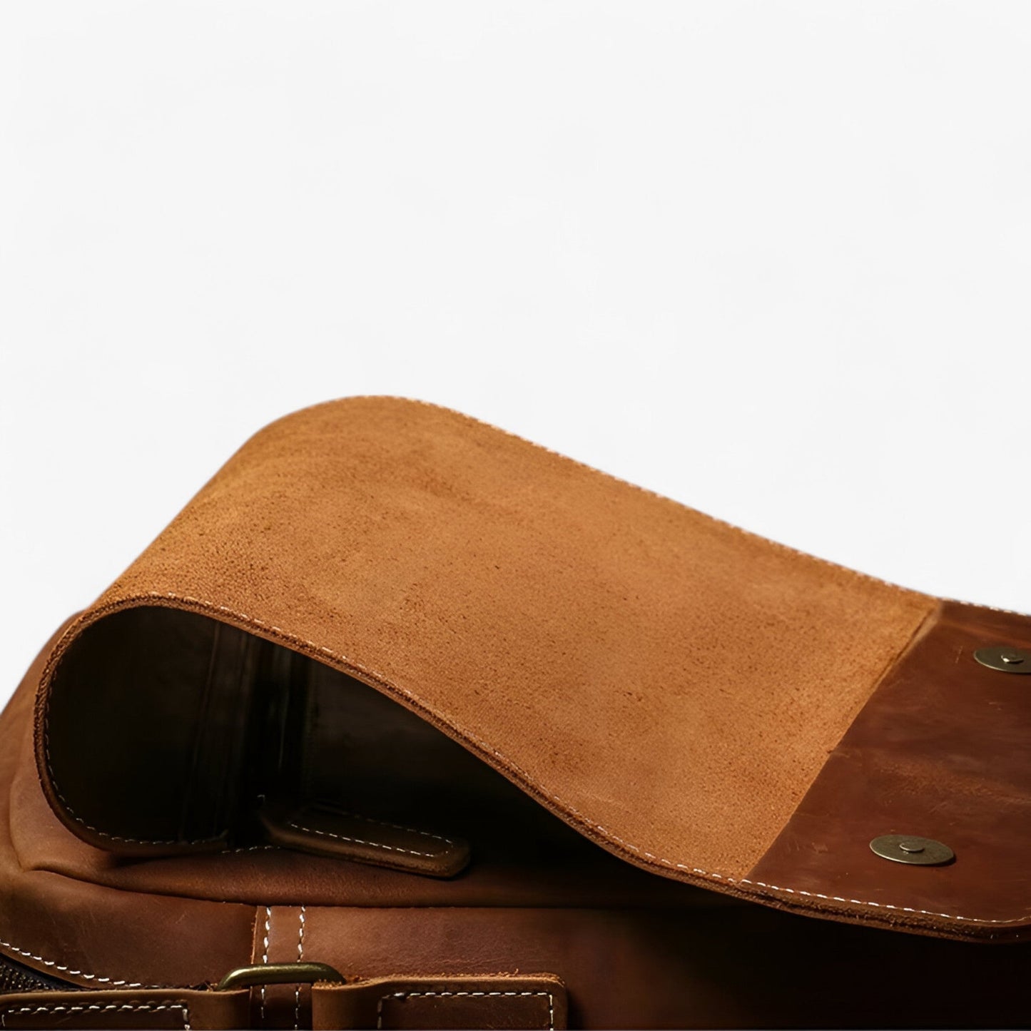 Borsa Messenger Marrone Compatta Unisex — Parma, immagine 7