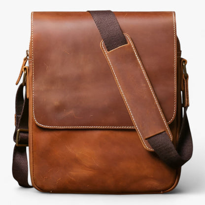 Borsa Messenger Marrone Compatta Unisex — Parma, immagine 1