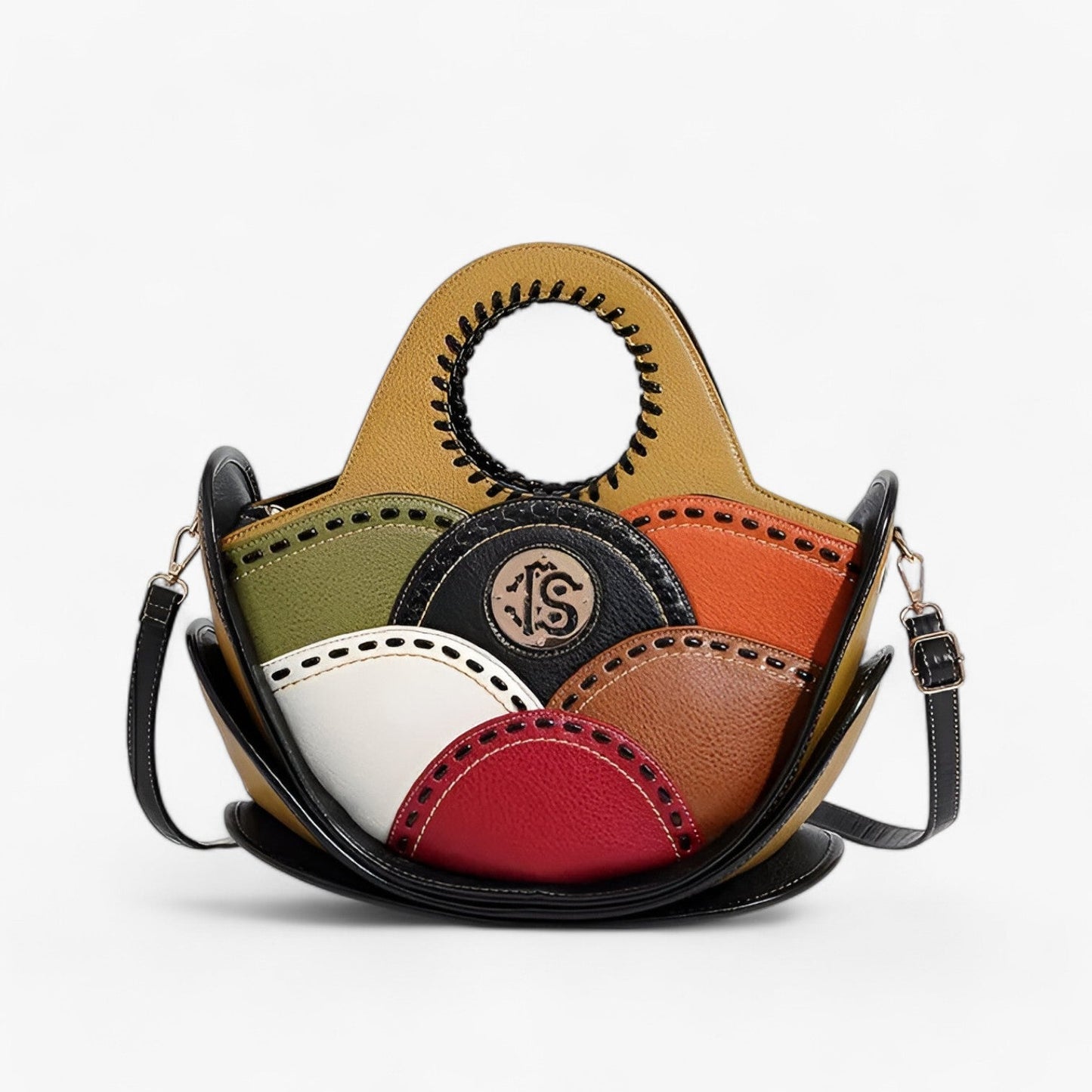 Borsa A Mano Multicolore Con Tracolla Donna — Mosaico, immagine 4