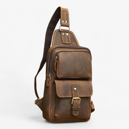 Borsa Tote Marrone Vintage Donna — Siena, immagine 3