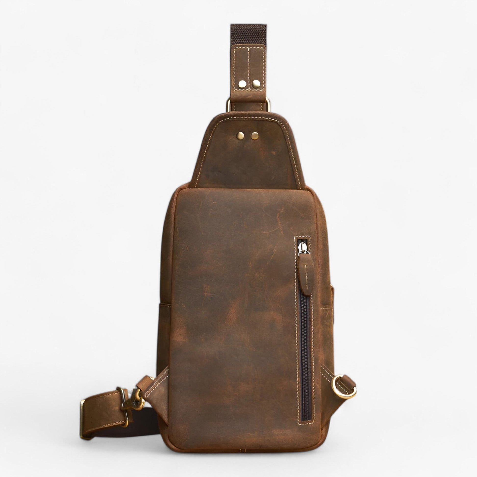 Borsa Tote Marrone Vintage Donna — Siena, immagine 4