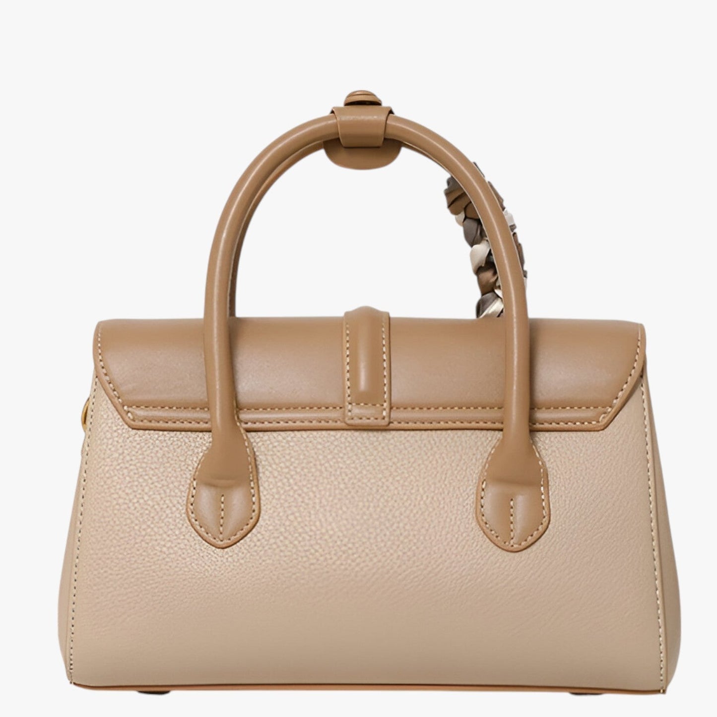 Borsa A Mano Beige Con Foulard Donna — Vittoria, immagine 3