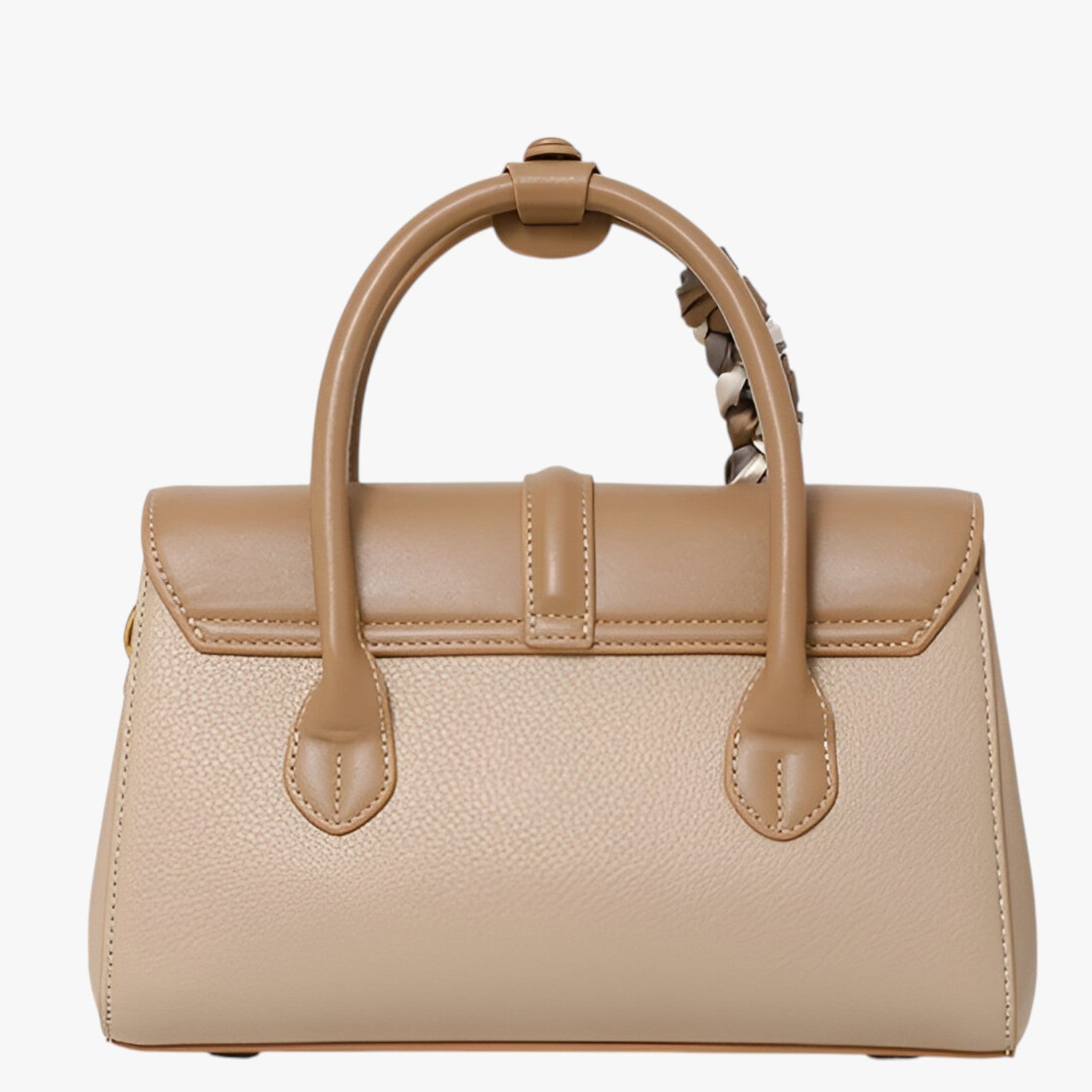 Borsa A Mano Beige Con Foulard Donna — Vittoria, immagine 3