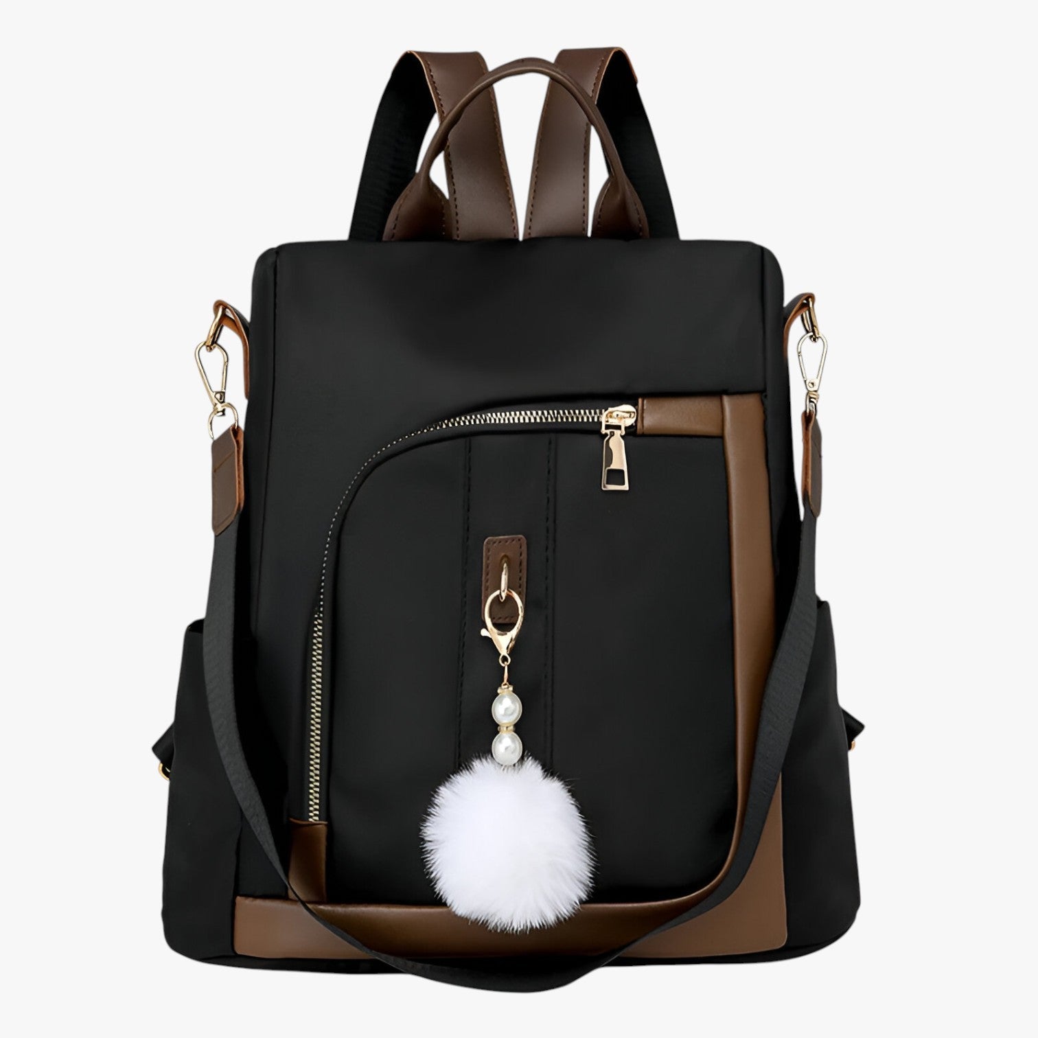 Zaino Borsa Multicolore Con Pompon Donna — Fiocco, immagine 3