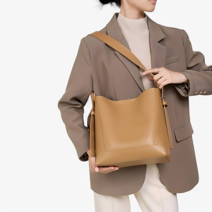 Borsa Tote Marrone Capiente Donna — Amelia, immagine 4