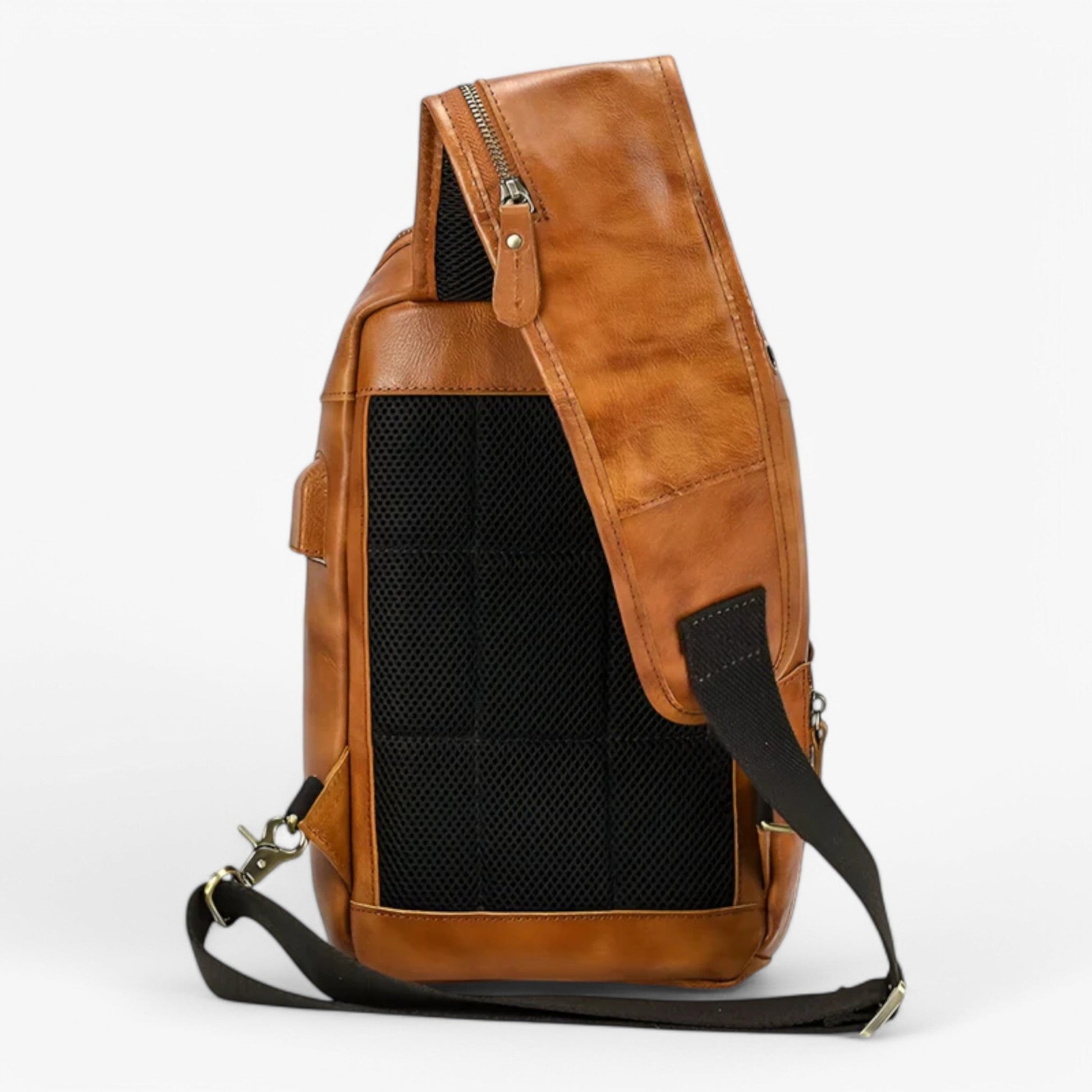 Borsa Da Petto Marrone Multiscomparto Uomo — Tempo, immagine 10