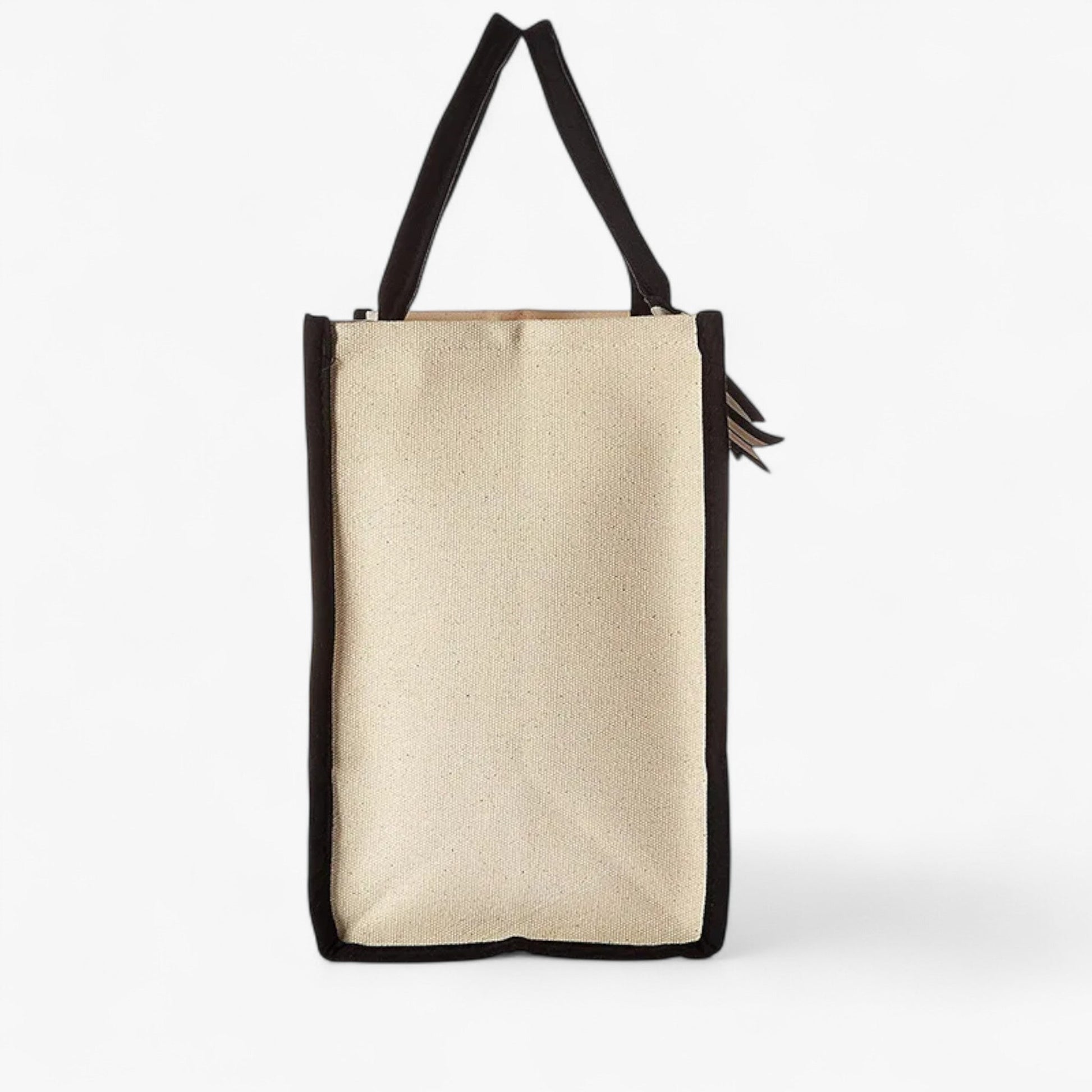 Borsa Tote Personalizzabile Beige E Nera Donna — Iniziale, immagine 3