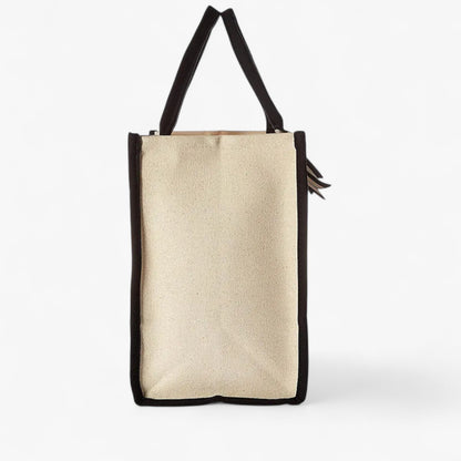 Borsa Tote Personalizzabile Beige E Nera Donna — Iniziale, immagine 3
