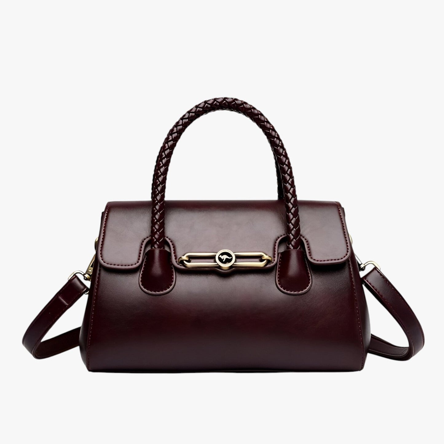 Borsa A Mano Marrone Compatta Donna — Pavia, immagine 6