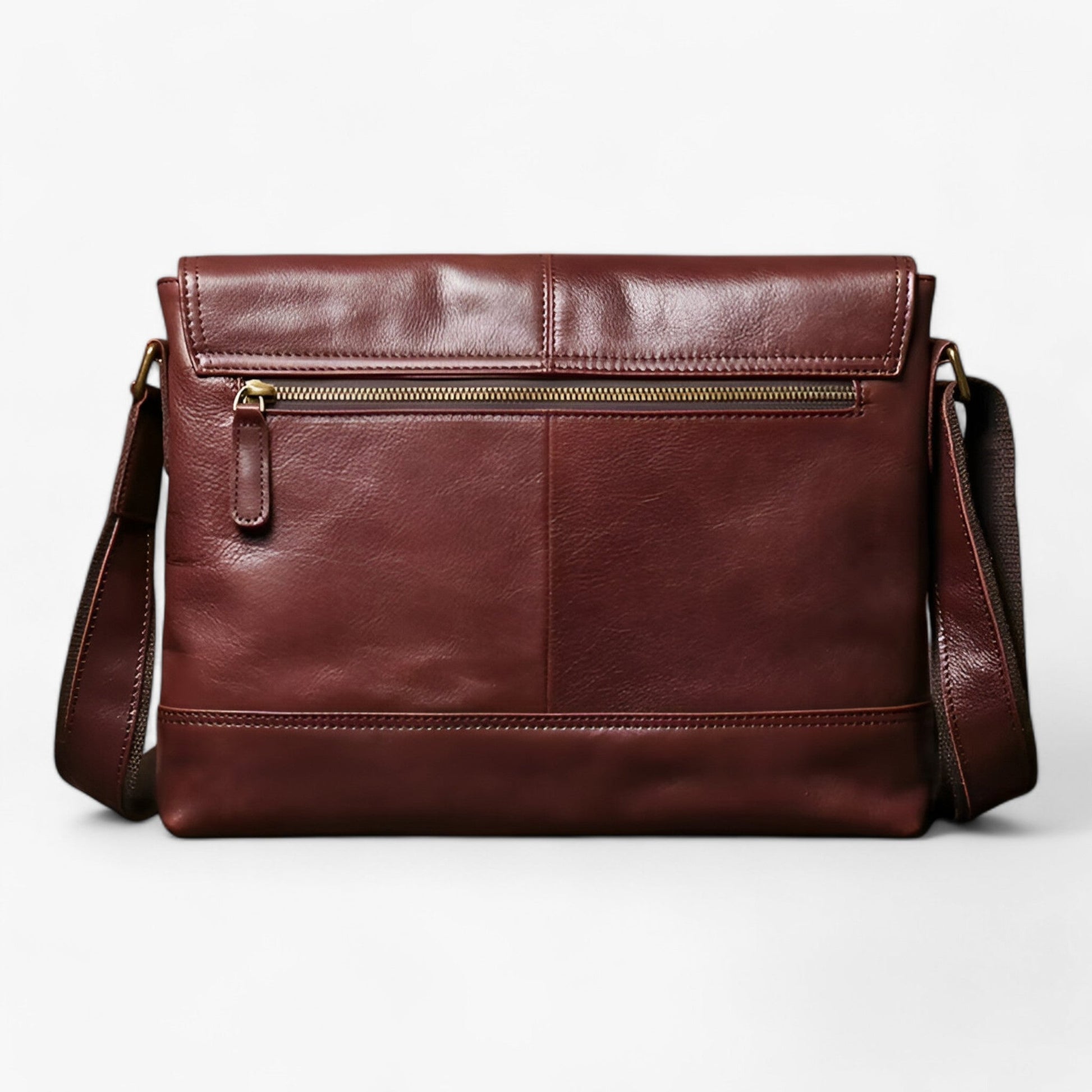 Borsa Messenger Marrone Multiscomparto Unisex — Verona, immagine 3
