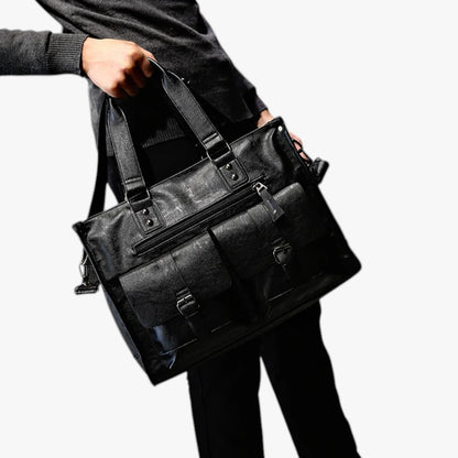 Borsa Monospalla Nera Multitasche Donna — Siena, immagine 2