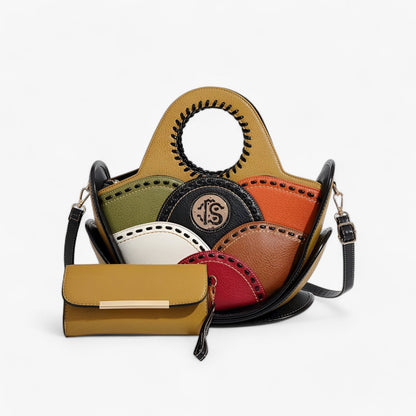 Borsa A Mano Multicolore Con Tracolla Donna — Mosaico, immagine 12