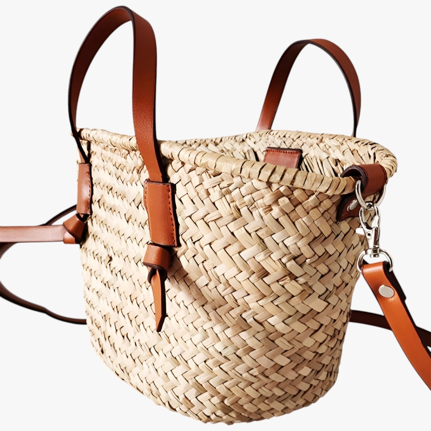 Borsa Tote Mare Marrone Intrecciata Donna — Otranto, immagine 6