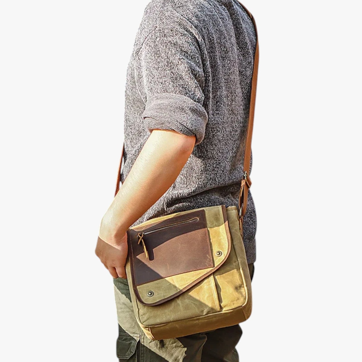 Borsa Messenger Gialla Multitasche Uomo — Caltagirone, immagine 6
