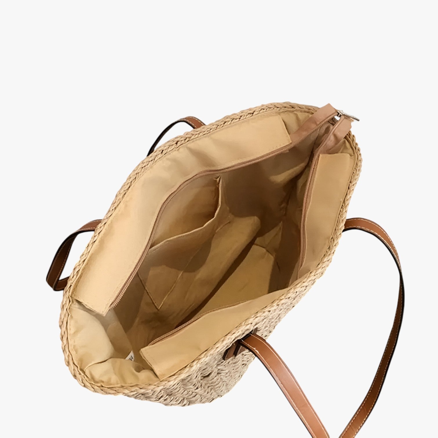 Borsa Tote In Paglia Marrone Donna — Procida, immagine 2