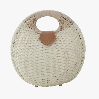 Borsa A Mano Gialla Intrecciata Donna — Sorrento, immagine 5