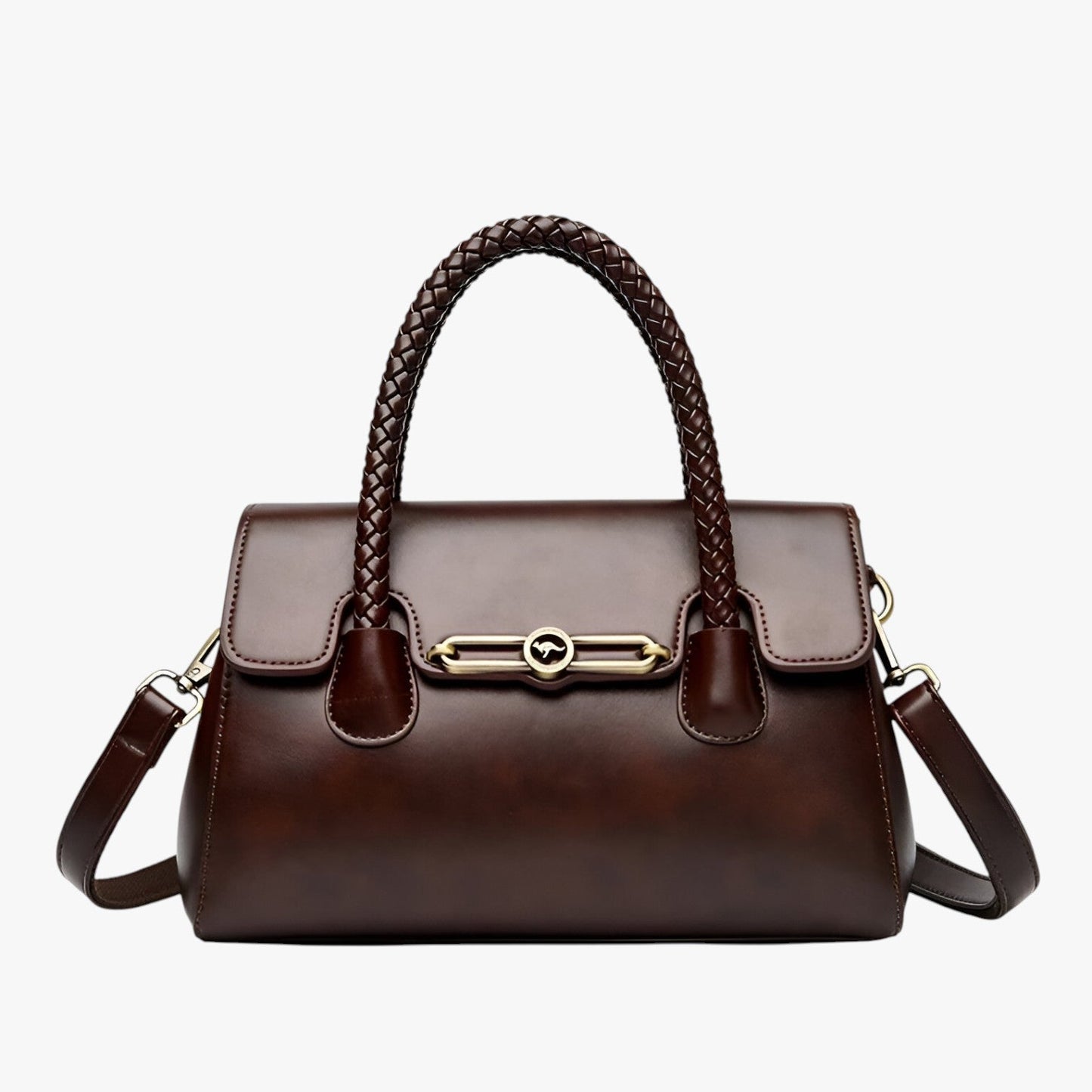 Borsa A Mano Marrone Compatta Donna — Pavia, immagine 5