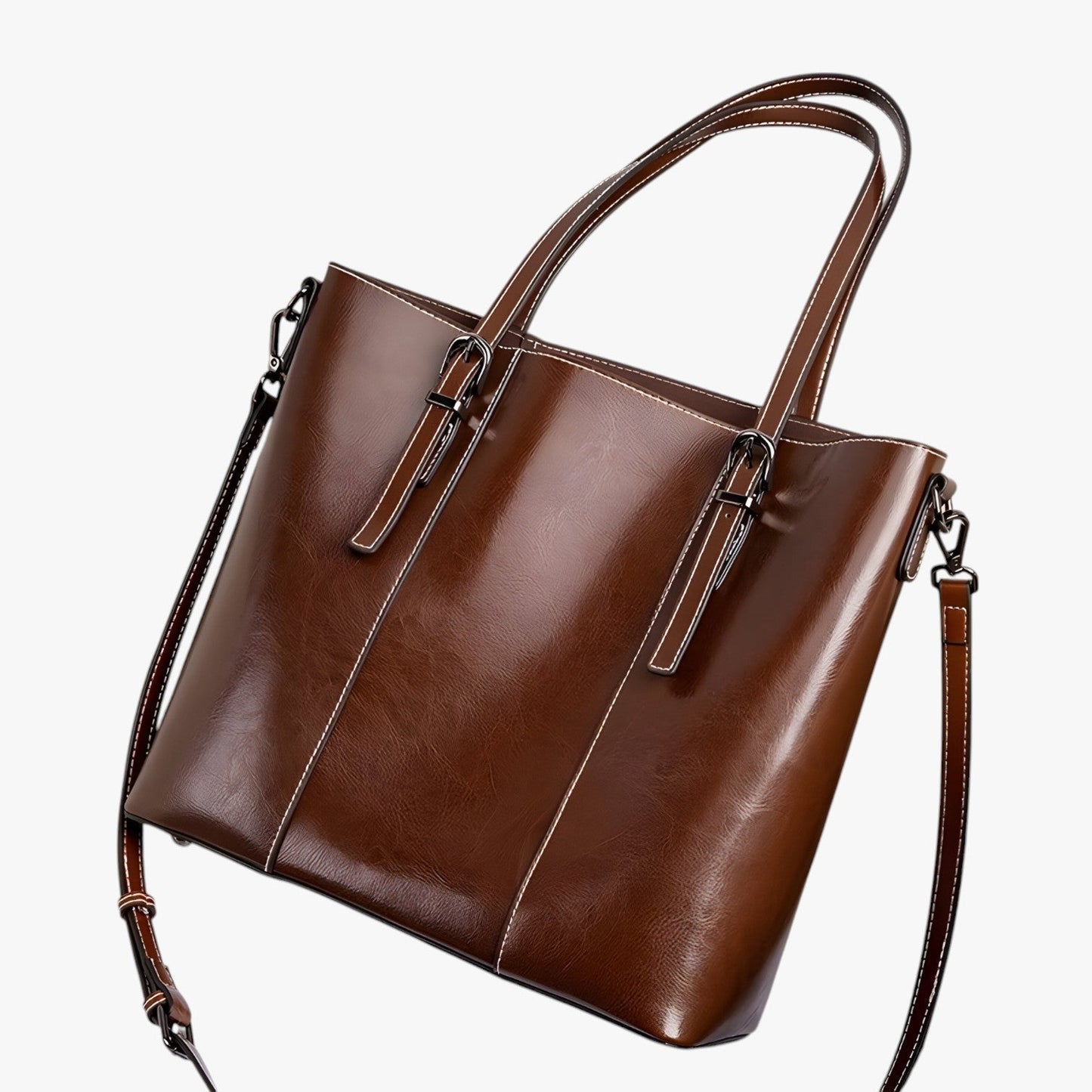 Borsa Tote Marrone Capiente Donna — Imola, immagine 7