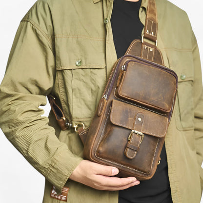Borsa Tote Marrone Vintage Donna — Siena, immagine 2