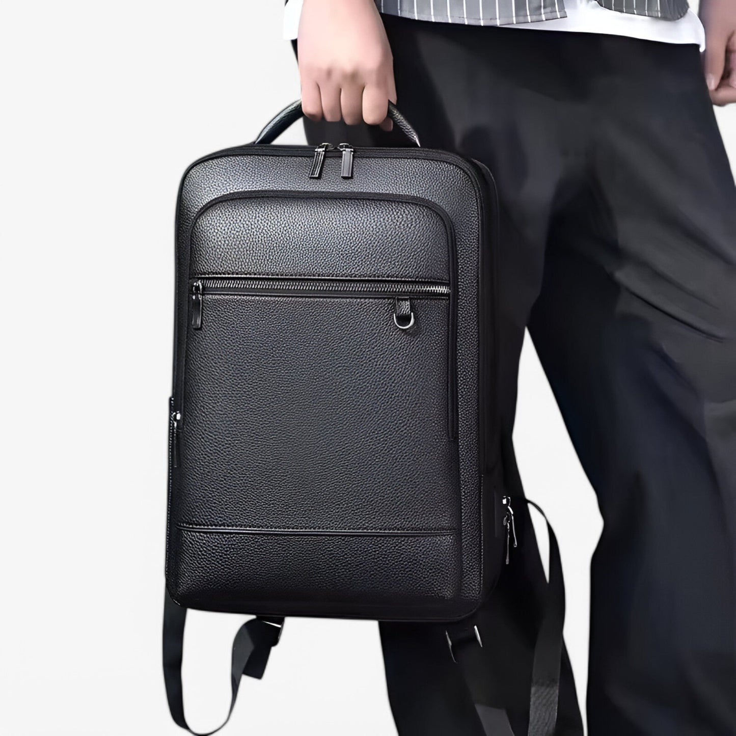 Zaino Nero Porta Laptop Uomo — Milano, immagine 6