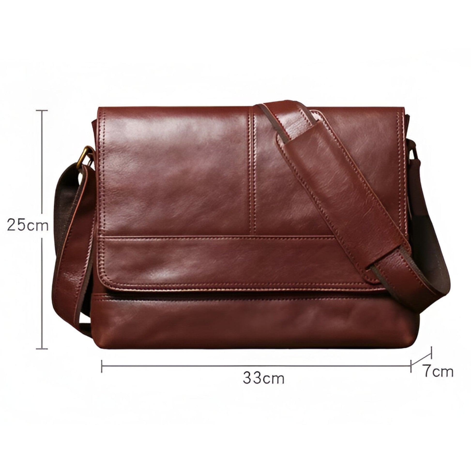 Borsa Messenger Marrone Multiscomparto Unisex — Verona, immagine 12