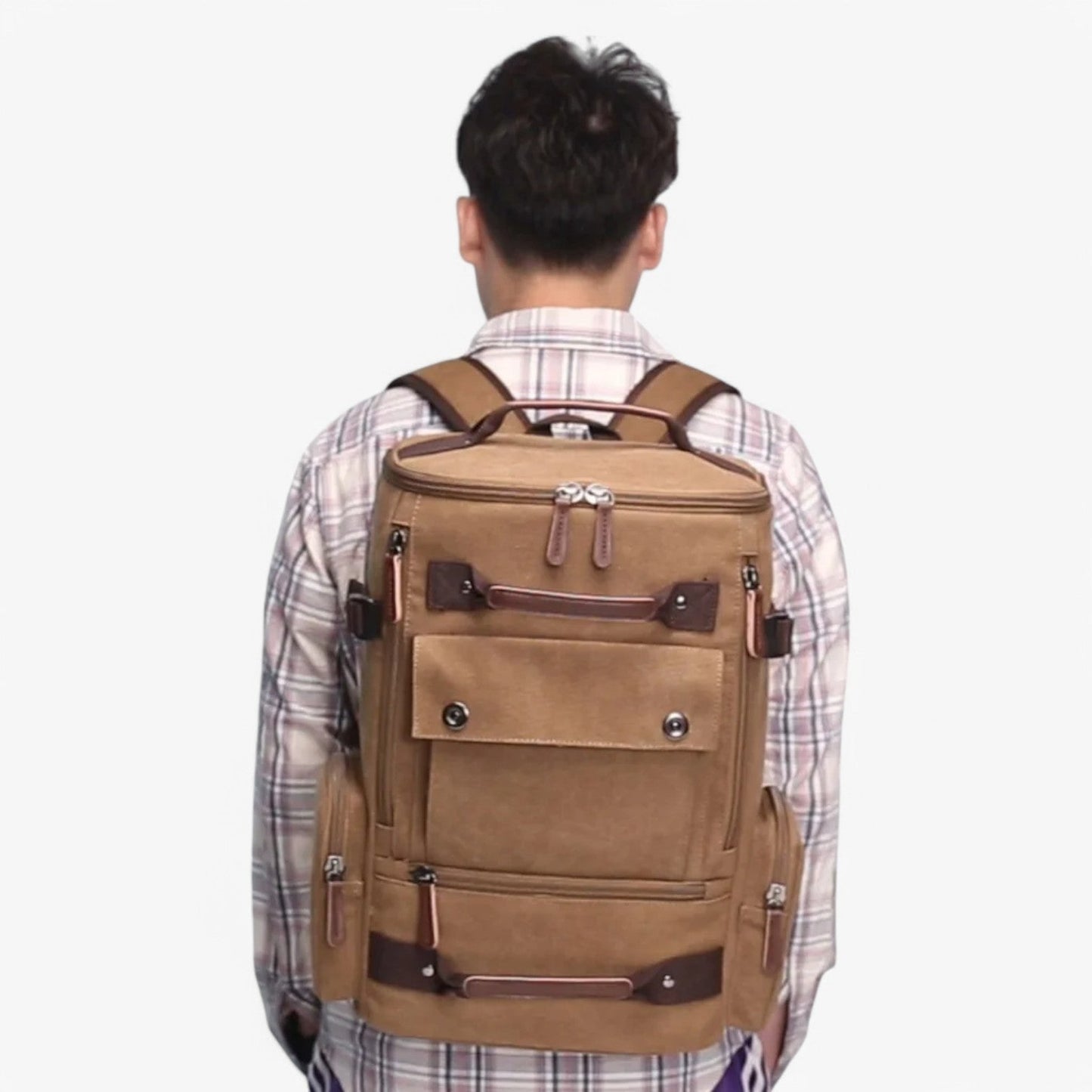 Zaino Porta Laptop Blu Multitasche Uomo — Brera, immagine 2