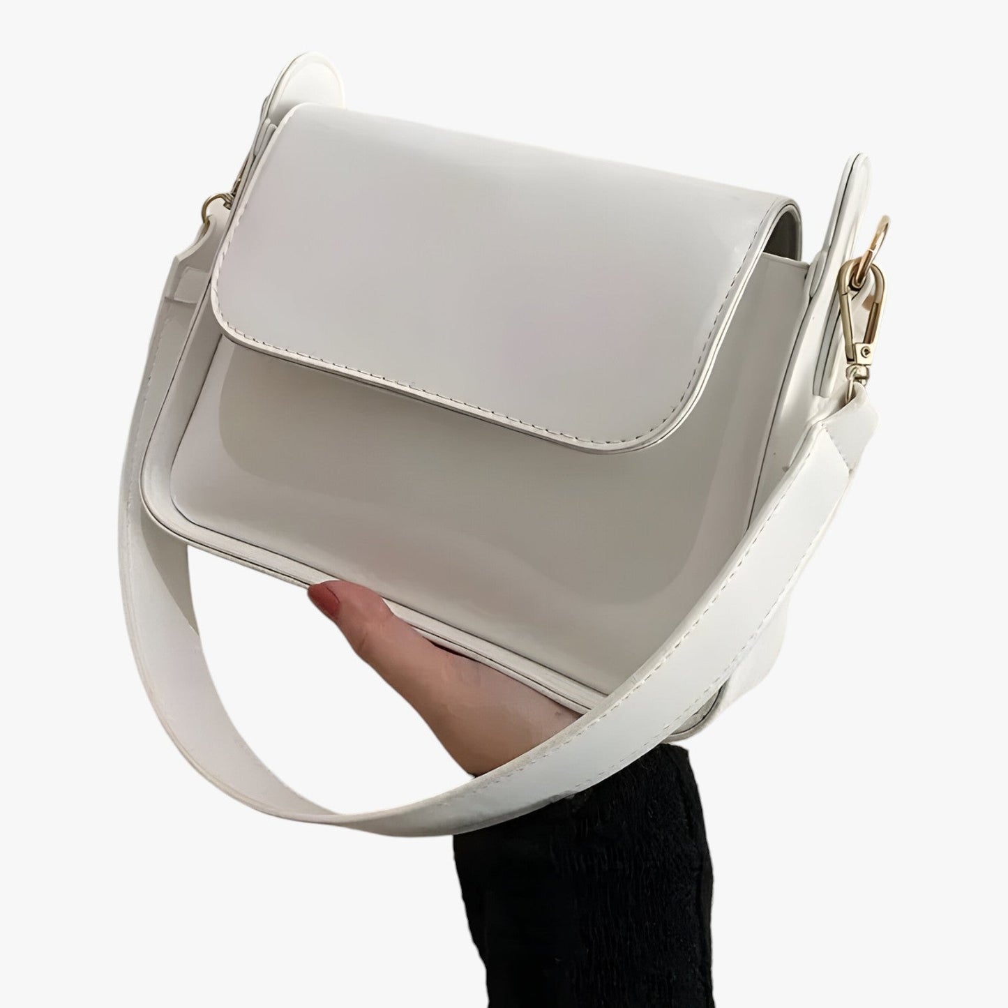 Borsa A Tracolla Multicolore Compatta Donna — Celeste, immagine 7